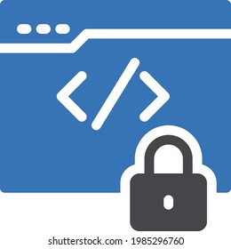 icono de color de glifo del vector de bloqueo