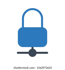  lock vector glyph colour icon 