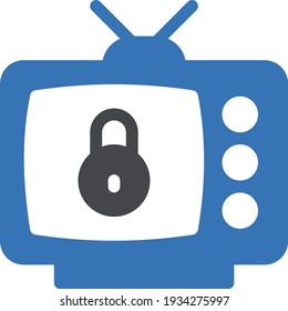 lock vector glyph colour  icon