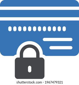 icono de color de glifo del vector de bloqueo