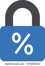lock vector glyph colour  icon
