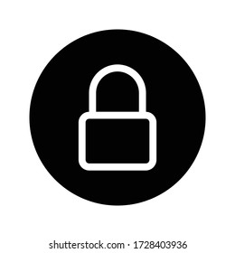 lock vector glyph flat icon 