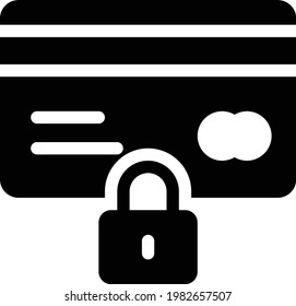 lock vector glyph flat icon