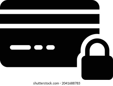 lock vector glyph flat icon