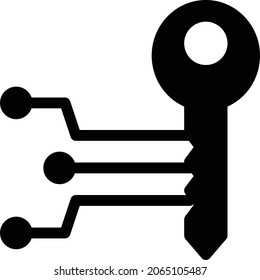 lock vector glyph flat icon