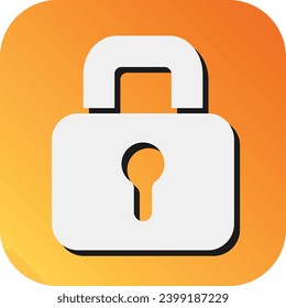 Lock Vector Glyph Gradient Background Icon For Personal And Commercial Use.
