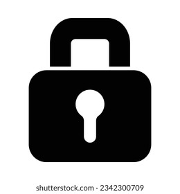 Bloquear Icono De Glifo Vector Para Uso Personal Y Comercial.
