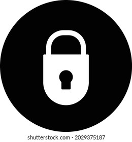 Lock Vector Glyph Inverted Icon Design
