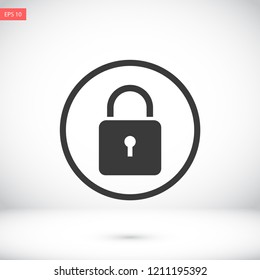 lock vector icon 10 eps