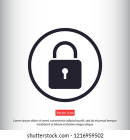 lock vector icon 10 eps