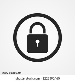 lock vector icon 10 eps