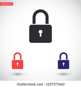 lock vector icon 10 eps