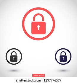 lock vector icon 10 eps