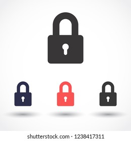 lock vector icon 10 eps