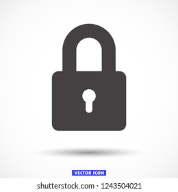 lock vector icon 10 eps