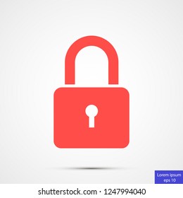 lock vector icon 10 eps