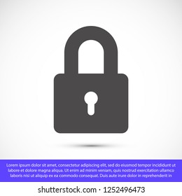 lock vector icon 10 eps