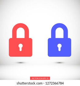 lock vector icon 10 eps
