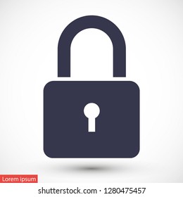 lock vector icon 10 eps