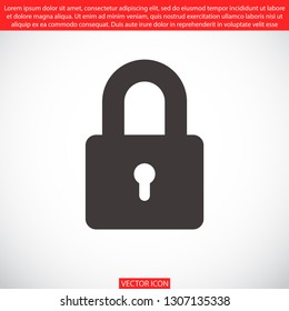 lock vector icon 10 eps