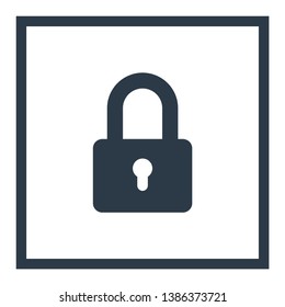 lock vector icon 10 eps , Lorem ipsum Flat design