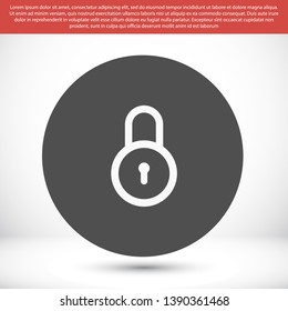 lock vector icon 10 eps , Lorem ipsum Flat design