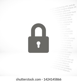 lock vector icon 10 eps , Lorem ipsum Flat design