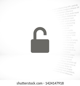 lock vector icon 10 eps , Lorem ipsum Flat design