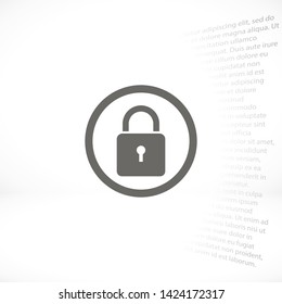 lock vector icon 10 eps , Lorem ipsum Flat design