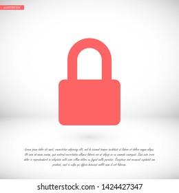 lock vector icon 10 eps , Lorem ipsum Flat design