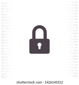 lock vector icon 10 eps , Lorem ipsum Flat design
