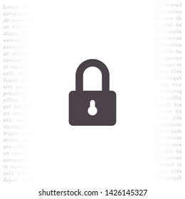lock vector icon 10 eps , Lorem ipsum Flat design