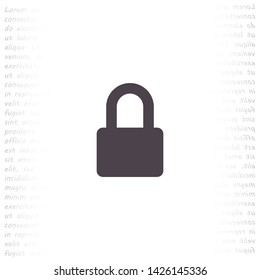 lock vector icon 10 eps , Lorem ipsum Flat design