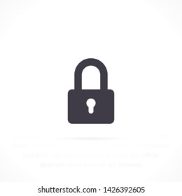 lock vector icon 10 eps , Lorem ipsum Flat design