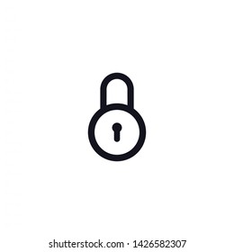 lock vector icon 10 eps , Lorem ipsum Flat design