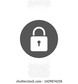 lock vector icon 10 eps , Lorem ipsum Flat design