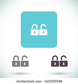 lock vector icon 10 eps , Lorem ipsum Flat design