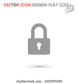 lock vector icon 10 eps , Lorem ipsum Flat design
