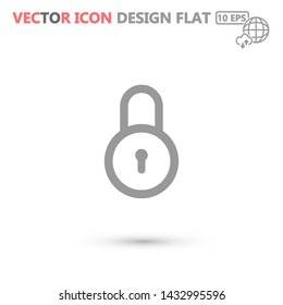 lock vector icon 10 eps , Lorem ipsum Flat design