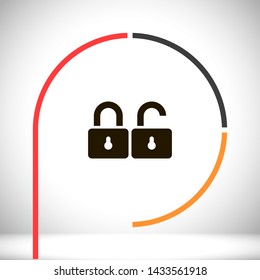 lock vector icon 10 eps , Lorem ipsum Flat design