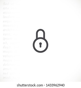 lock vector icon 10 eps , Lorem ipsum Flat design