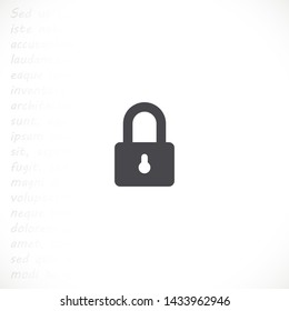 lock vector icon 10 eps , Lorem ipsum Flat design