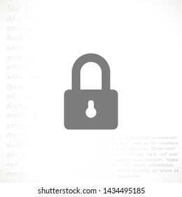 lock vector icon 10 eps , Lorem ipsum Flat design