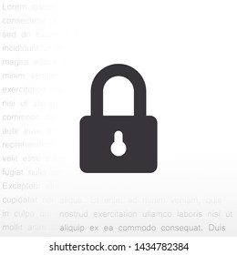 lock vector icon 10 eps , Lorem ipsum Flat design