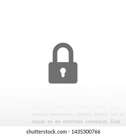 lock vector icon 10 eps , Lorem ipsum Flat design