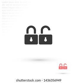 lock vector icon 10 eps , Lorem ipsum Flat design