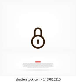 lock vector icon 10 eps , Lorem ipsum Flat design