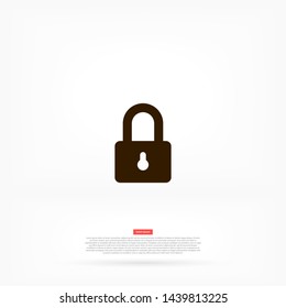 lock vector icon 10 eps , Lorem ipsum Flat design