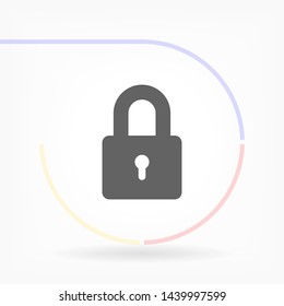 lock vector icon 10 eps , Lorem ipsum Flat design