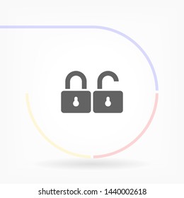 lock vector icon 10 eps , Lorem ipsum Flat design
